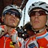 Frank et Andy Schleck pendant le championnat du monde sur route � Varese 2008